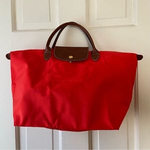 Longchamp Le Pilage Small Tote Kiss Red